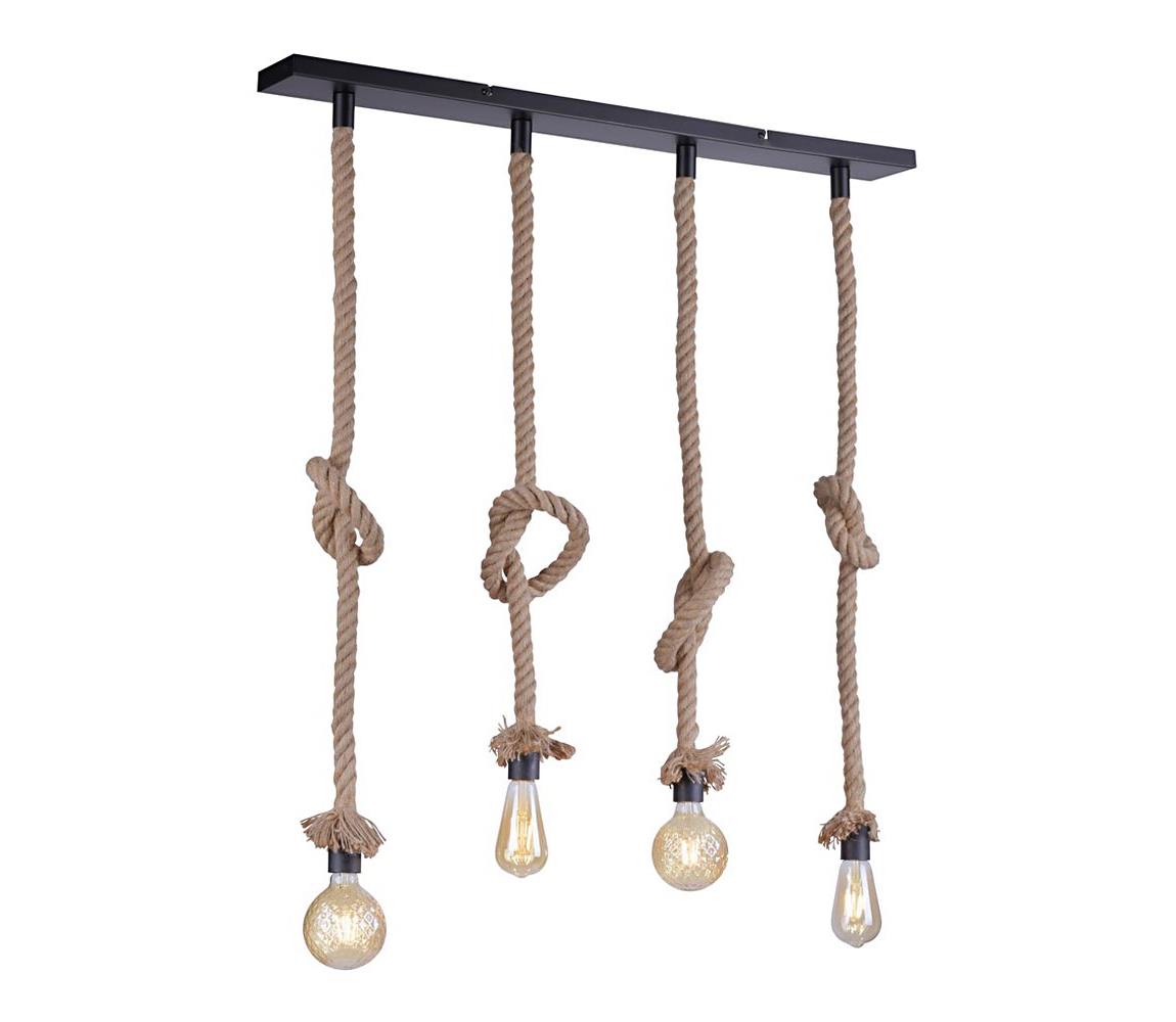 Leuchten Direkt Leuchten Direkt 15487-18 - Lustr na lanku ROPE 4xE27/15W/230V W1463