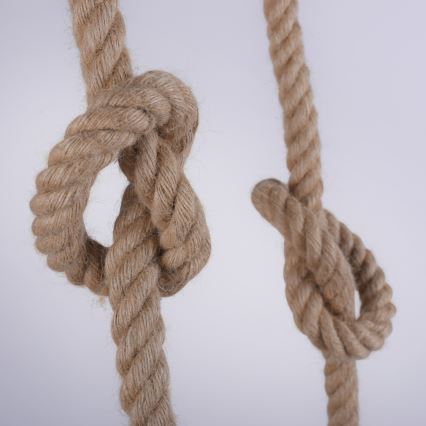 Leuchten Direkt 15487-18 - Lustr na lanku ROPE 4xE27/15W/230V