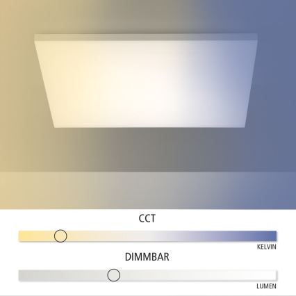 Leuchten Direkt 15552-16 - LED Stmívatelné stropní svítidlo CANVAS LED/40W/230V 2700-5000K + dálkové ovládání