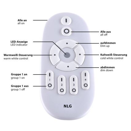 Leuchten Direkt 15571-18 - LED Stmívatelné stropní svítidlo FLAT LED/23,5W/230V 2700-5000K + dálkové ovládání