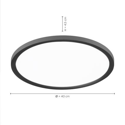 Leuchten Direkt 15571-18 - LED Stmívatelné stropní svítidlo FLAT LED/23,5W/230V 2700-5000K + dálkové ovládání