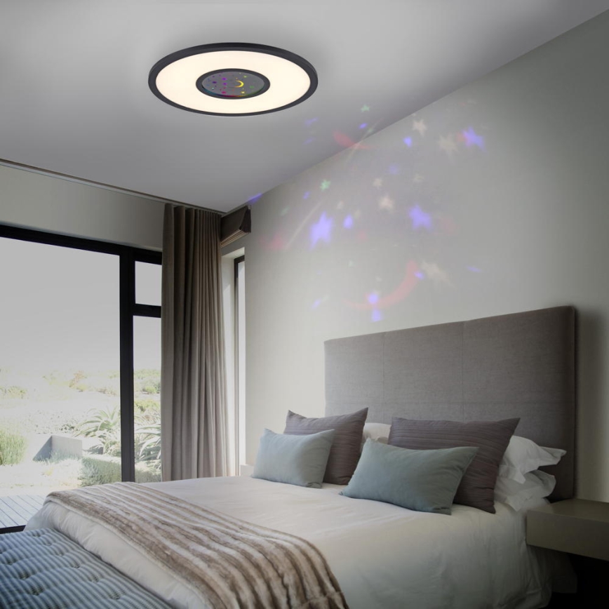 Leuchten Direkt 15572-18 - LED RGBW Stmívatelné stropní svítidlo ASTRO LED/17,5W/230V 2700-5000K + dálkové ovládání