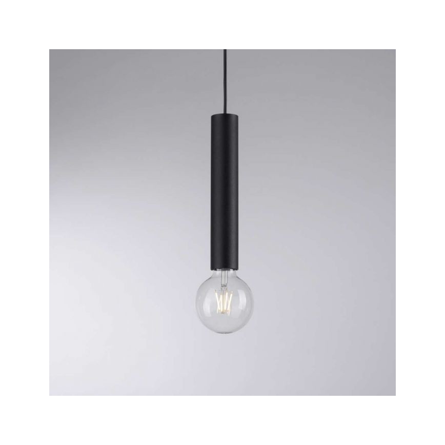 Leuchten Direkt 15618-18 - Lustr na lanku BRUNA 3xE27/60W/230V černá