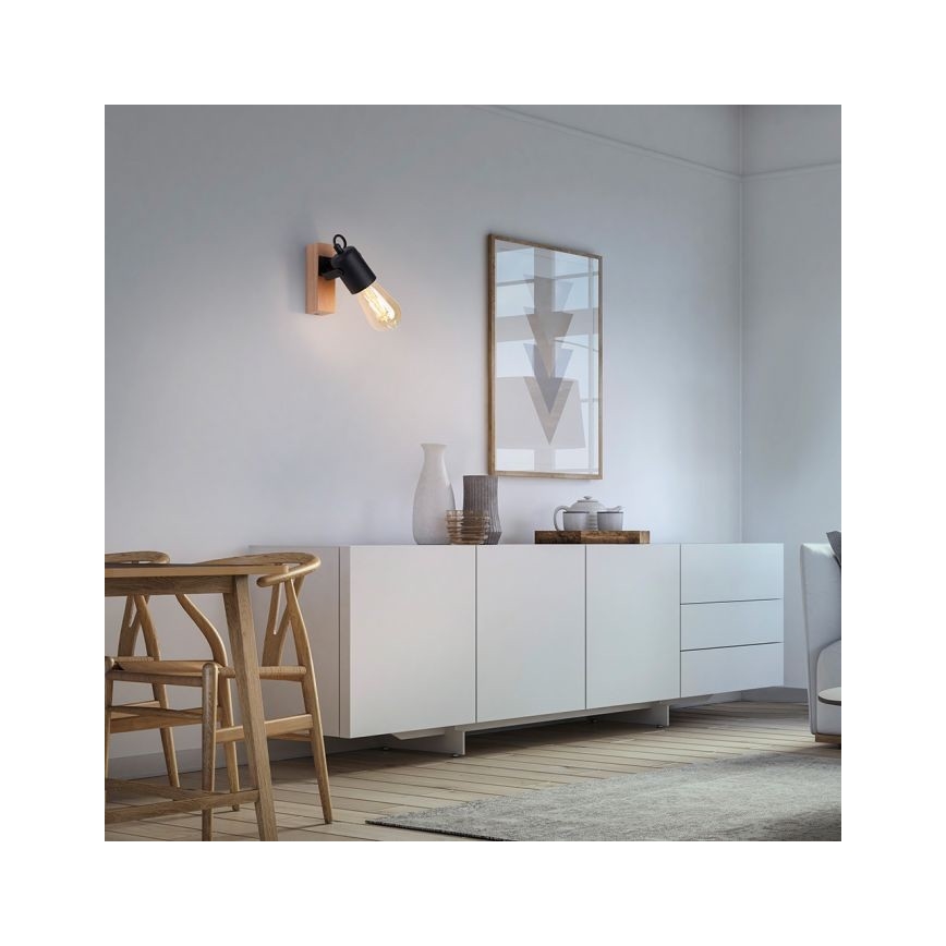 Leuchten Direkt 15631-18 - Nástěnné bodové svítidlo CANOP 1xE27/60W/230V akácie