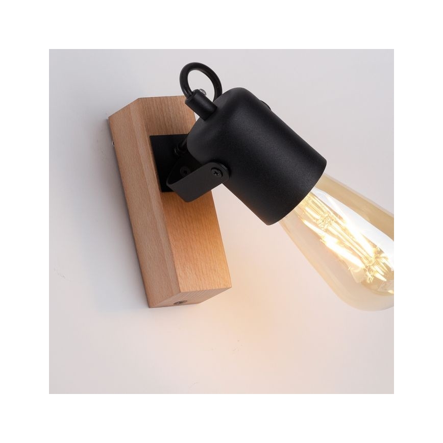 Leuchten Direkt 15631-18 - Nástěnné bodové svítidlo CANOP 1xE27/60W/230V akácie