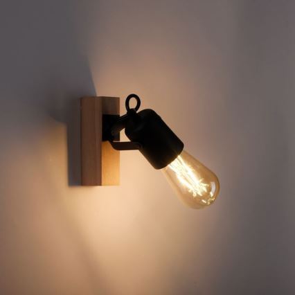 Leuchten Direkt 15631-18 - Nástěnné bodové svítidlo CANOP 1xE27/60W/230V akácie