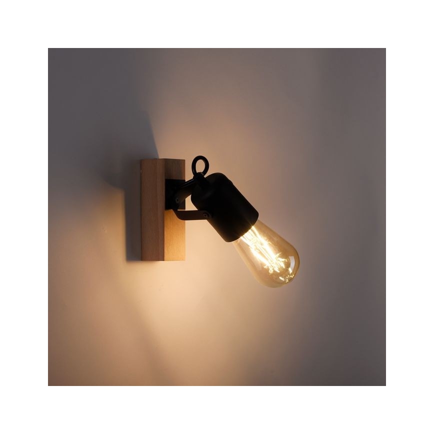 Leuchten Direkt 15631-18 - Nástěnné bodové svítidlo CANOP 1xE27/60W/230V akácie