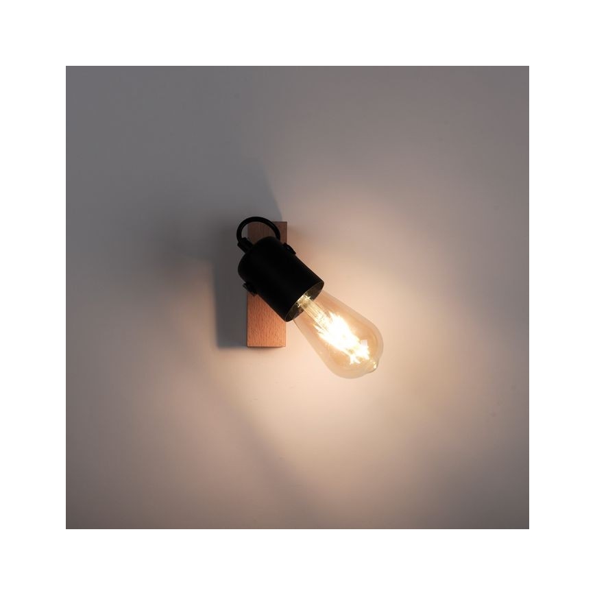 Leuchten Direkt 15631-18 - Nástěnné bodové svítidlo CANOP 1xE27/60W/230V akácie