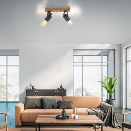 Leuchten Direkt 15632-18 - Bodové svítidlo CANOP 2xE27/60W/230V