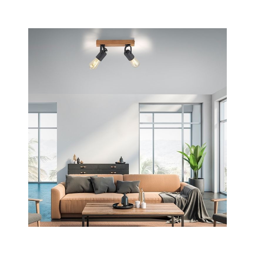 Leuchten Direkt 15632-18 - Bodové svítidlo CANOP 2xE27/60W/230V