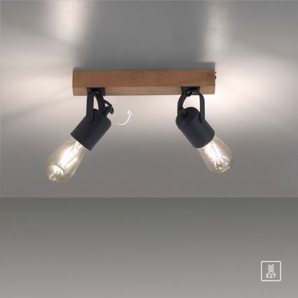 Leuchten Direkt 15632-18 - Bodové svítidlo CANOP 2xE27/60W/230V