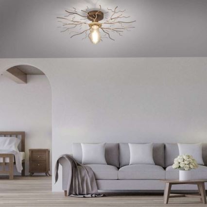 Leuchten Direkt 15638-60 - Přisazený lustr LIMB 1xE27/40W/230V mosaz