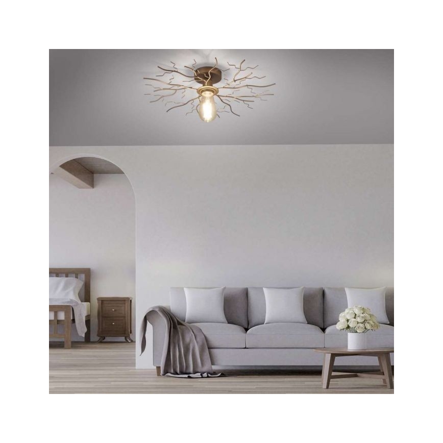 Leuchten Direkt 15638-60 - Přisazený lustr LIMB 1xE27/40W/230V mosaz