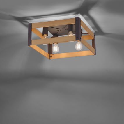 Leuchten Direkt 15724-79 - Stropní svítidlo CRATE 4xE27/60W/230V