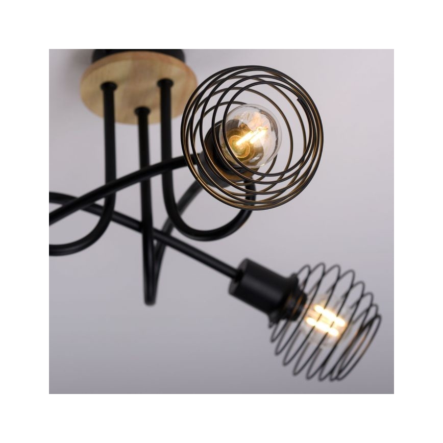 Leuchten Direkt 15923-79 - Přisazený lustr EUGEN 3xE14/40W/230V dub