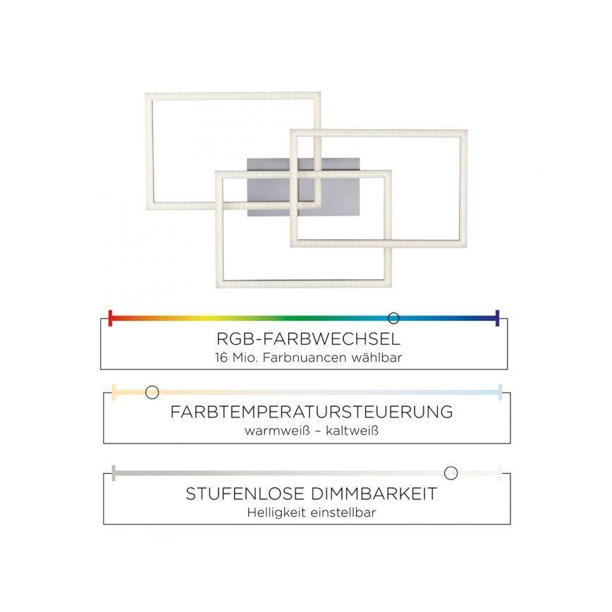 Leuchten Direkt 16431-55 - LED RGB Stmívatelný přisazený lustr MAXI LED/27W/230V + dálkové ovládání