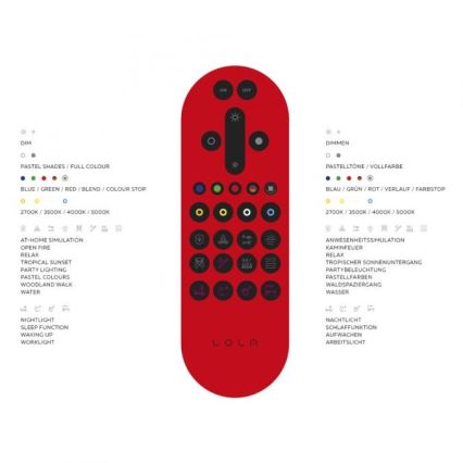 Leuchten Direkt 16431-55 - LED RGB Stmívatelný přisazený lustr MAXI LED/27W/230V + dálkové ovládání