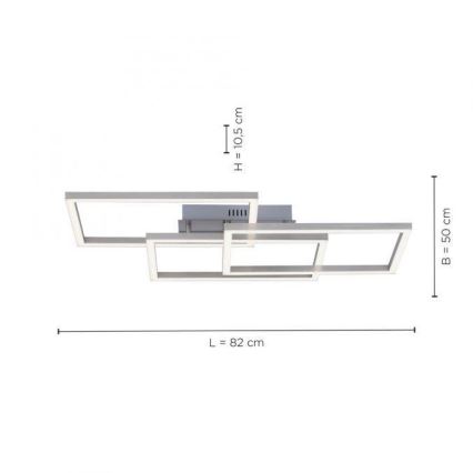 Leuchten Direkt 16431-55 - LED RGB Stmívatelný přisazený lustr MAXI LED/27W/230V + dálkové ovládání