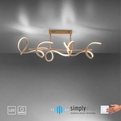 Leuchten Direkt 19032-60 - LED Stmívatelný přisazený lustr CURLS LED/25,8W/230V