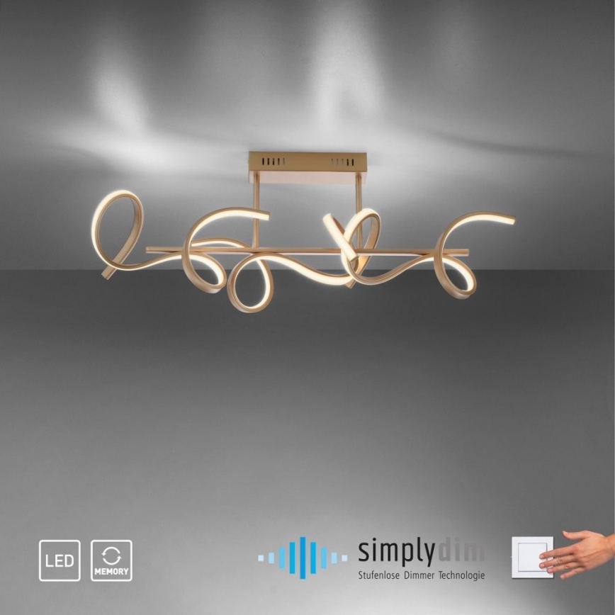 Leuchten Direkt 19032-60 - LED Stmívatelný přisazený lustr CURLS LED/25,8W/230V