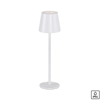 Leuchten Direkt 19250-16 - LED Venkovní stmívatelná nabíjecí stolní lampa EURIA LED/3W/5V IP54 bílá