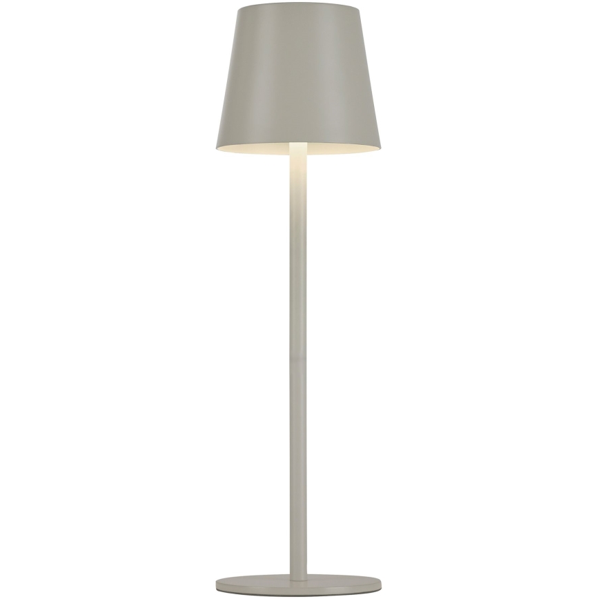Leuchten Direkt 19250-40 - LED Venkovní stmívatelná nabíjecí stolní lampa EURIA LED/3W/5V 2600 mAh IP54 šedá