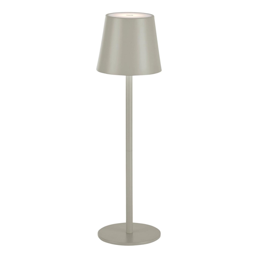 Leuchten Direkt 19250-40 - LED Venkovní stmívatelná nabíjecí stolní lampa EURIA LED/3W/5V 2600 mAh IP54 šedá