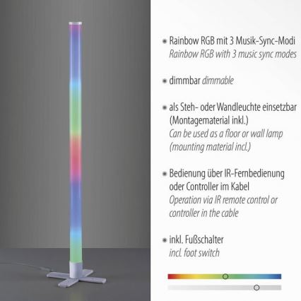 Leuchten Direkt 19902-21 - LED RGB Stmívatelná lampa RINGO LED/10W/230V + dálkové ovládání