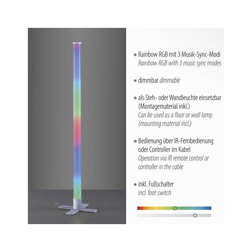 Leuchten Direkt 19902-21 - LED RGB Stmívatelná lampa RINGO LED/10W/230V + dálkové ovládání