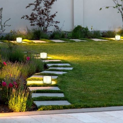 Leuchten Direkt 19970-18 - LED RGBW Stmívatelná venkovní stolní lampa KENO LED/0,5W/5V IP44 + dálkové ovládání