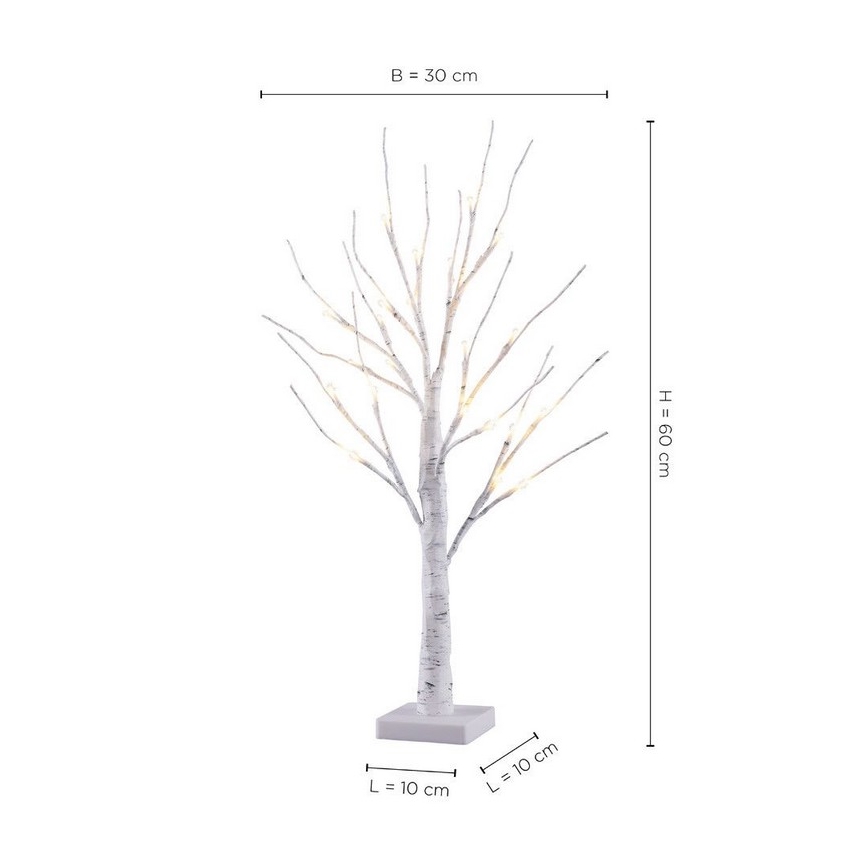 Leuchten Direkt 86140-16 - LED Dekorační lampa BIRCH LED/1,44W/3xAA 60 cm