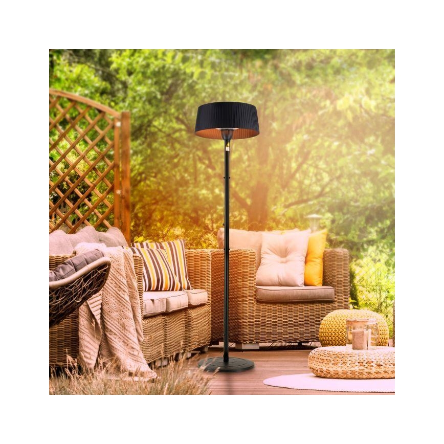 Leuchten Direkt 99507-18 - Venkovní topné těleso GLOW 1500W/230V 1,95 m IP44 černá