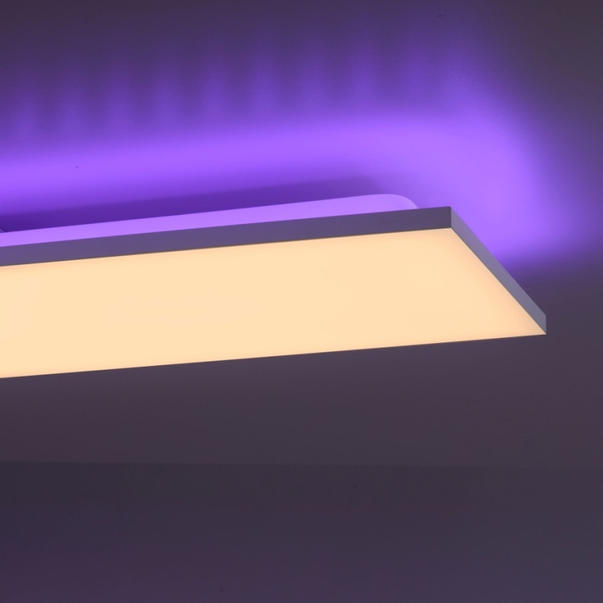 Leuchten Direkt - LED RGB Stmívatelné stropní svítidlo GUSTAV LED/27,3W/230V + LED/1,4W 2700-5000K + dálkové ovládání