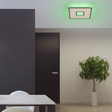 Leuchten Direkt 11645-16 - LED RGB Stmívatelné stropní svítidlo RECESS LED/22,5W/230V + LED/5W + dálkové ovládání