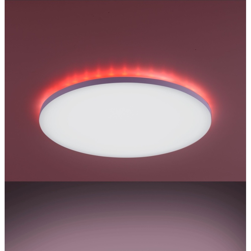Leuchten Direkt 15602-16 - LED RGBW Stmívatelné stropní svítidlo GUSTAV LED/20,3W/230V + LED/1,8W 2700-5000K + dálkové ovládání