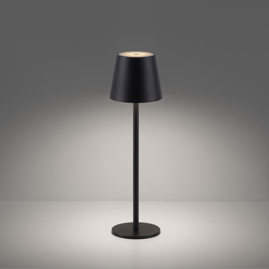Leuchten Direkt 19250-18 - LED Venkovní stmívatelná nabíjecí stolní lampa EURIA LED/3W/5V 2600 mAh IP54 černá