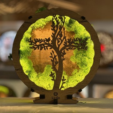 Li-Go 23622/DUB2 - LED Stmívatelná stolní dekorace LED/12W/230V 20x22 cm dub