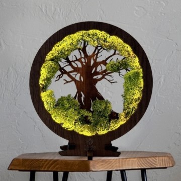 Li-Go 23631/DUB2 - LED Stmívatelná stolní dekorace LED/12W/230V 30x31 cm dub