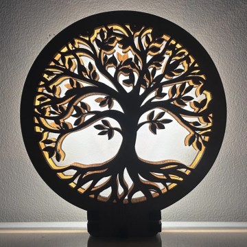 Li-Go 23648/DUB2 - LED Stmívatelná stolní dekorace LED/12W/230V 30x31 cm dub