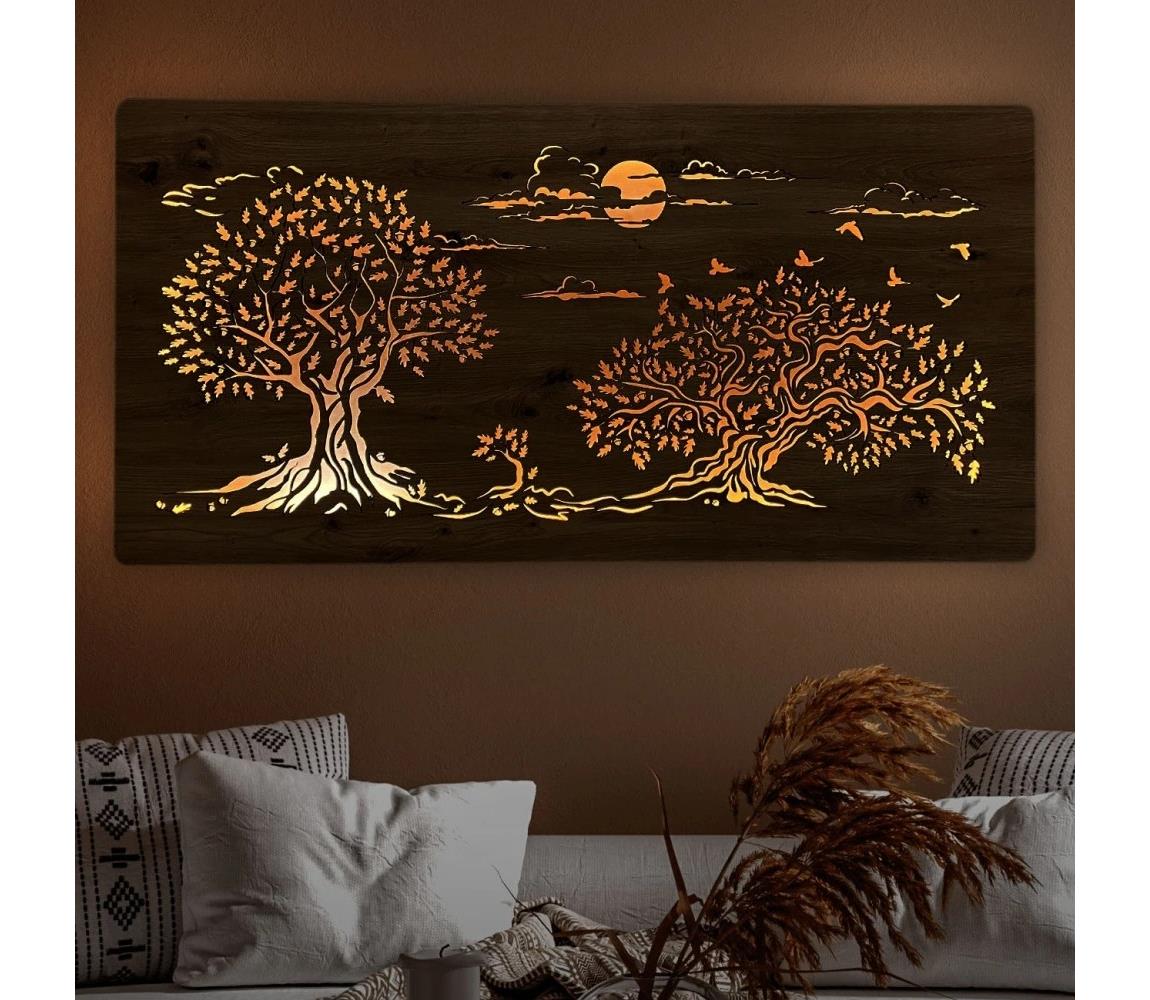 Li-Go 5307/DUB2 - LED Stmívatelná nástěnná dekorace LED/24W/230V 120x60 cm dub 5307/DUB2