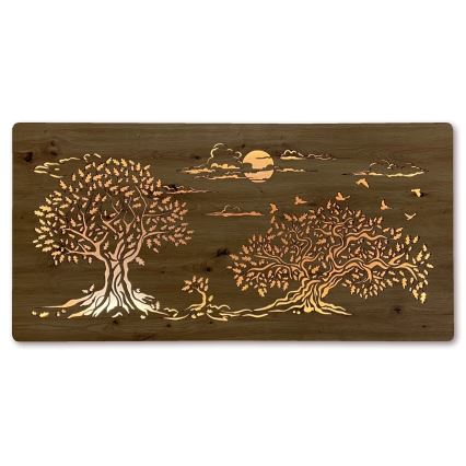 Li-Go 5307/DUB2 - LED Stmívatelná nástěnná dekorace LED/24W/230V 120x60 cm dub/Tři duby