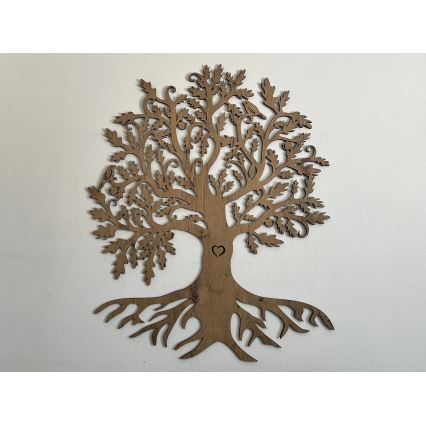 Li-Go 5729/DUB2 - LED Nástěnná dekorace se senzorem pohybu LED/10W/5V 90x110 cm dub