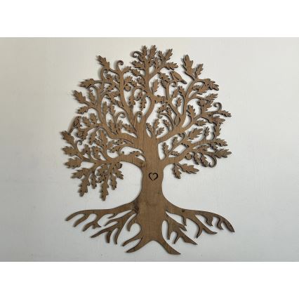 Li-Go 5732/DUB/S2 - LED Stmívatelná nástěnná dekorace LED/10W/5V 20000 mAh 68x80 cm dub