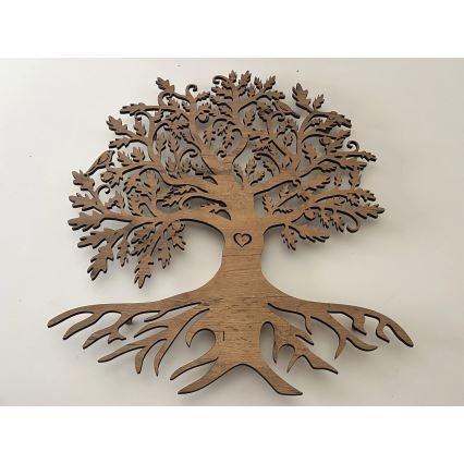 Li-Go 5732/DUB/S2 - LED Stmívatelná nástěnná dekorace LED/10W/5V 20000 mAh 68x80 cm dub