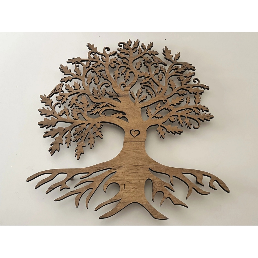 Li-Go 5732/DUB/S2 - LED Stmívatelná nástěnná dekorace LED/10W/5V 20000 mAh 68x80 cm dub