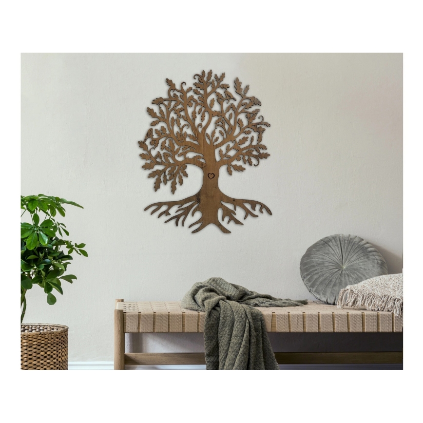 Li-Go 5739/DUB2 - LED Stmívatelná nástěnná dekorace LED/10W/230V 68x80 cm dub