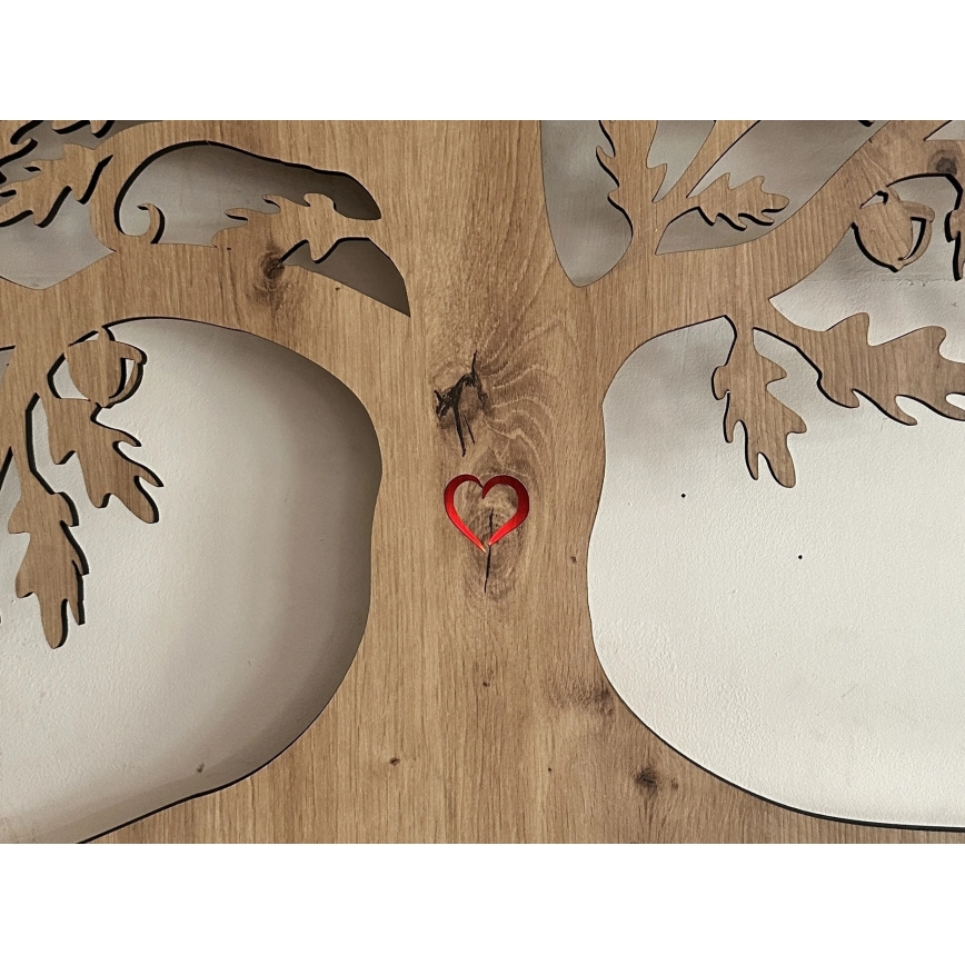 Li-Go 5739/DUB2 - LED Stmívatelná nástěnná dekorace LED/10W/230V 68x80 cm dub