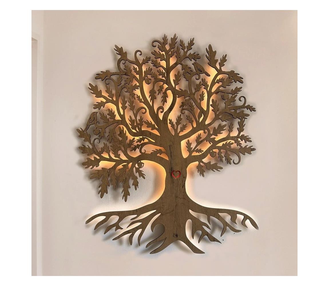 Li-Go 5742/DUB2 - LED Nástěnná dekorace LED/10W/230V 90x110 cm dub 5742/DUB2