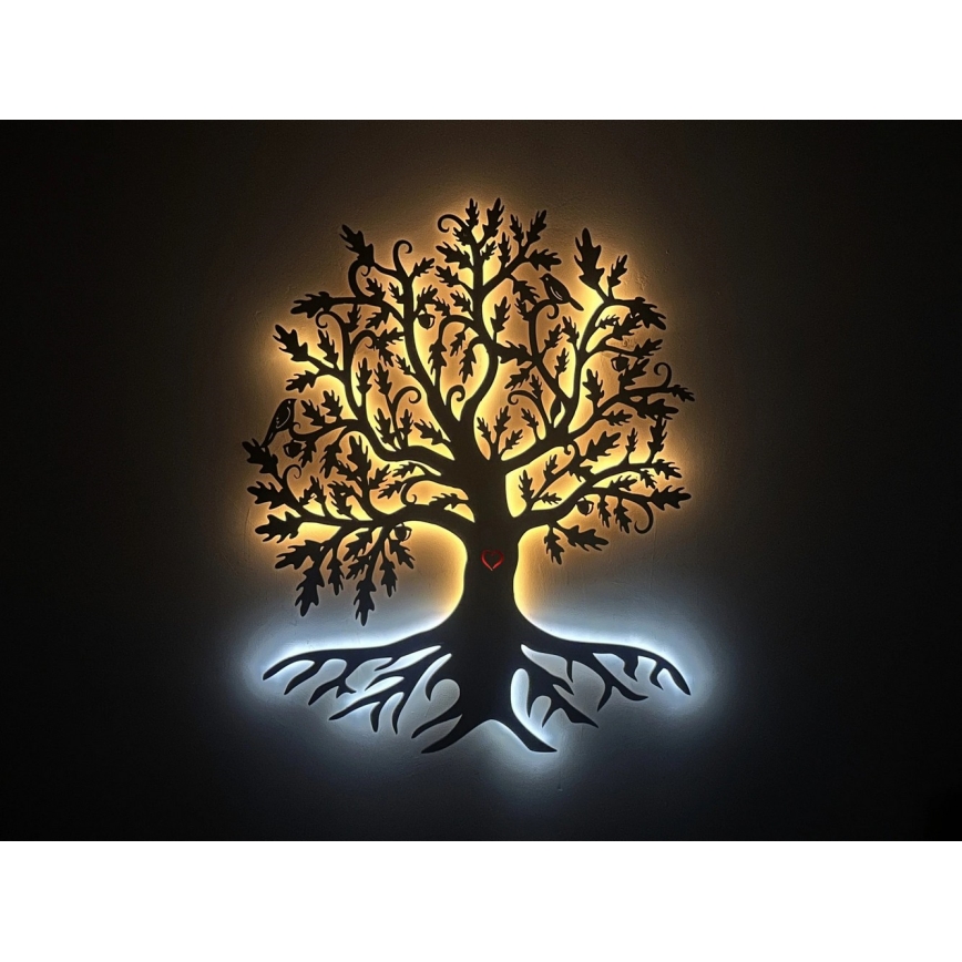 Li-Go 5742/DUB2 - LED Stmívatelná nástěnná dekorace LED/10W/230V 90x110 cm dub