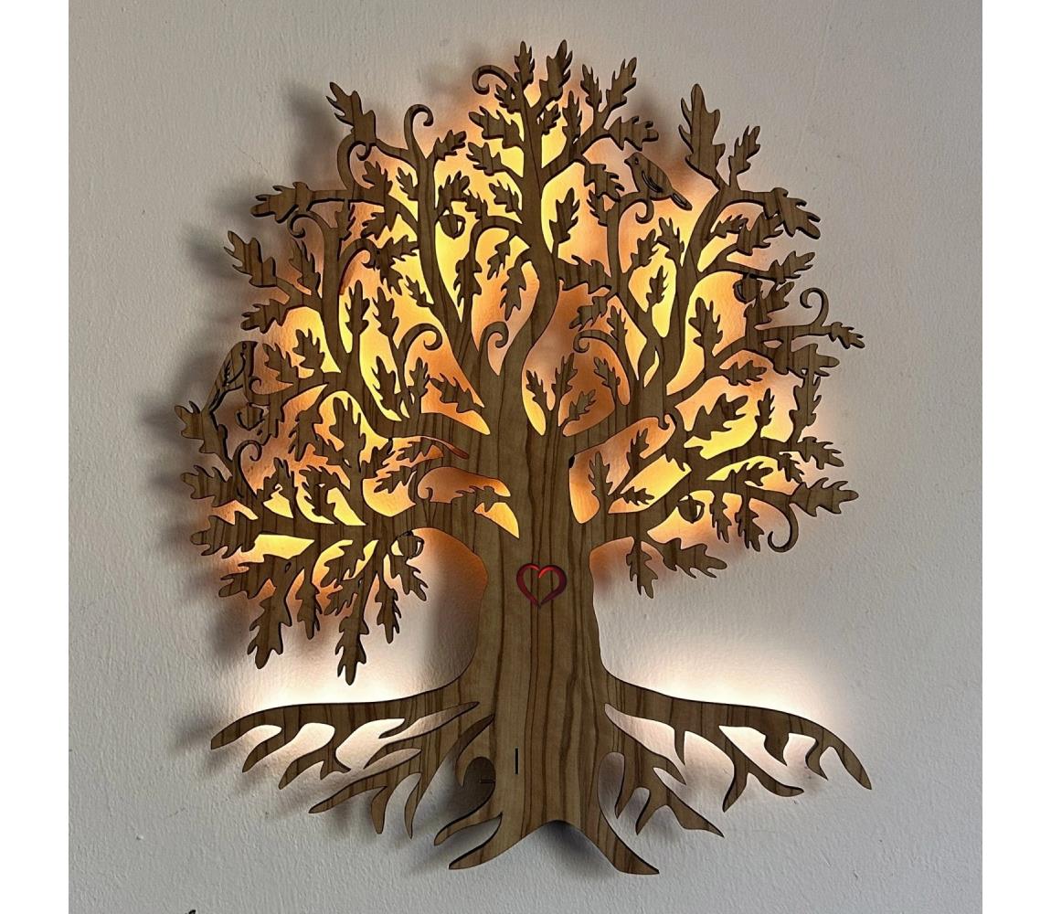 Li-Go 5747/DUB2 - LED Nástěnná dekorace LED/10W/230V 45x55 cm dub 5747/DUB2